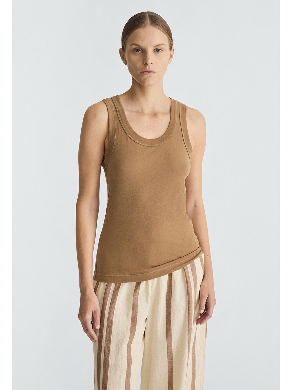 Jac + Jack Brown Tank Top — Scoop Neck Staple